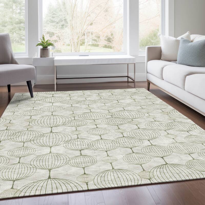Machine Washable Indoor/ Outdoor Chantille Modern Decor Rug