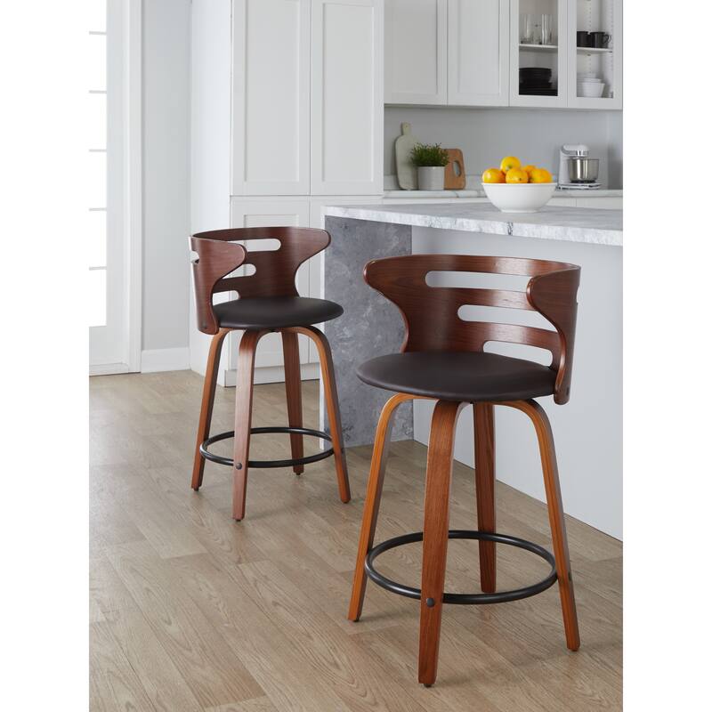 Carson Carrington Cranagh 24" Upholstered Counter Stools (Set of 2)
