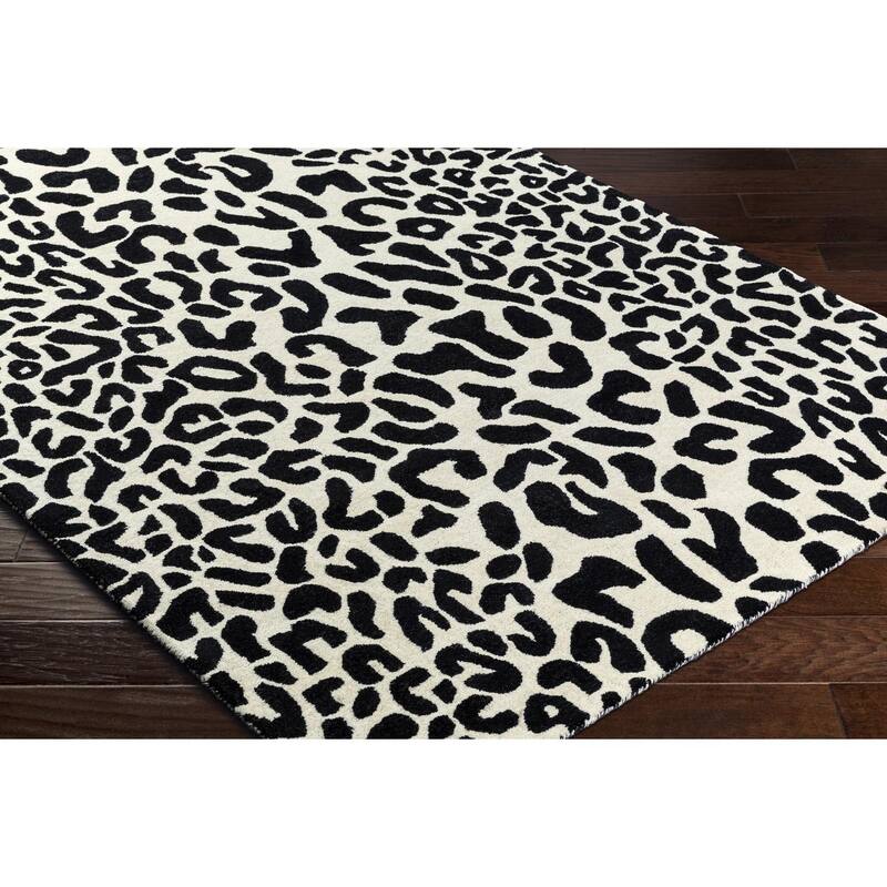 Hand-tufted Jungle Animal Print Wool Area Rug