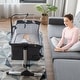 preview thumbnail 2 of 8, Gymax Portable Baby Bed Side Crib Height Adjustable W/ Music Box & - See Details