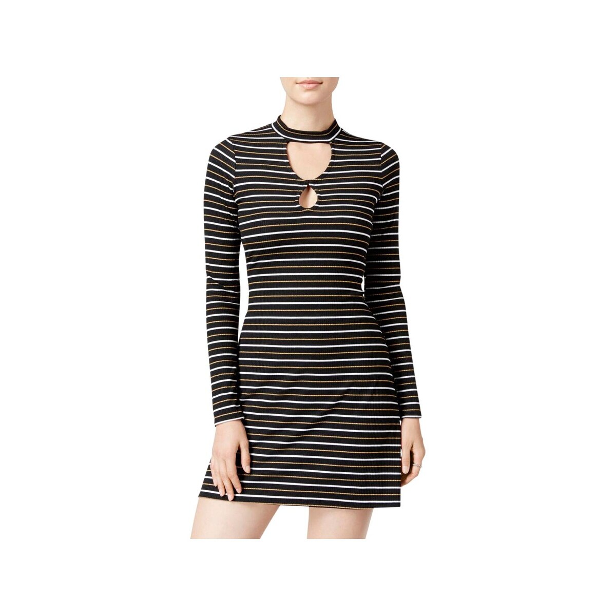 Shop Material Girl Womens Juniors Casual Dress Metallic Striped