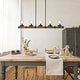 preview thumbnail 5 of 9, The Gray Barn Modern Farmhouse Linear Wood 5-Light Island Pendant Lights - L42.9"xW4.7"xH7.5"