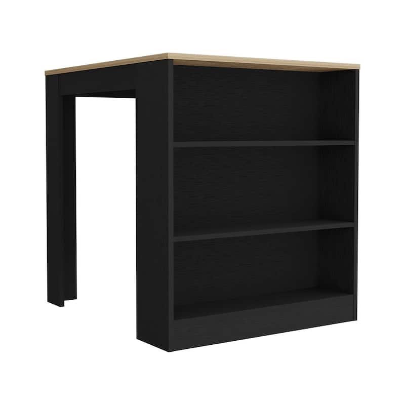 Kitchen Counter Dining Table, Kitchen, Black / Pine - Black