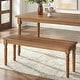 preview thumbnail 11 of 16, Barish 6-piece Burntwood Dining Set with Bench