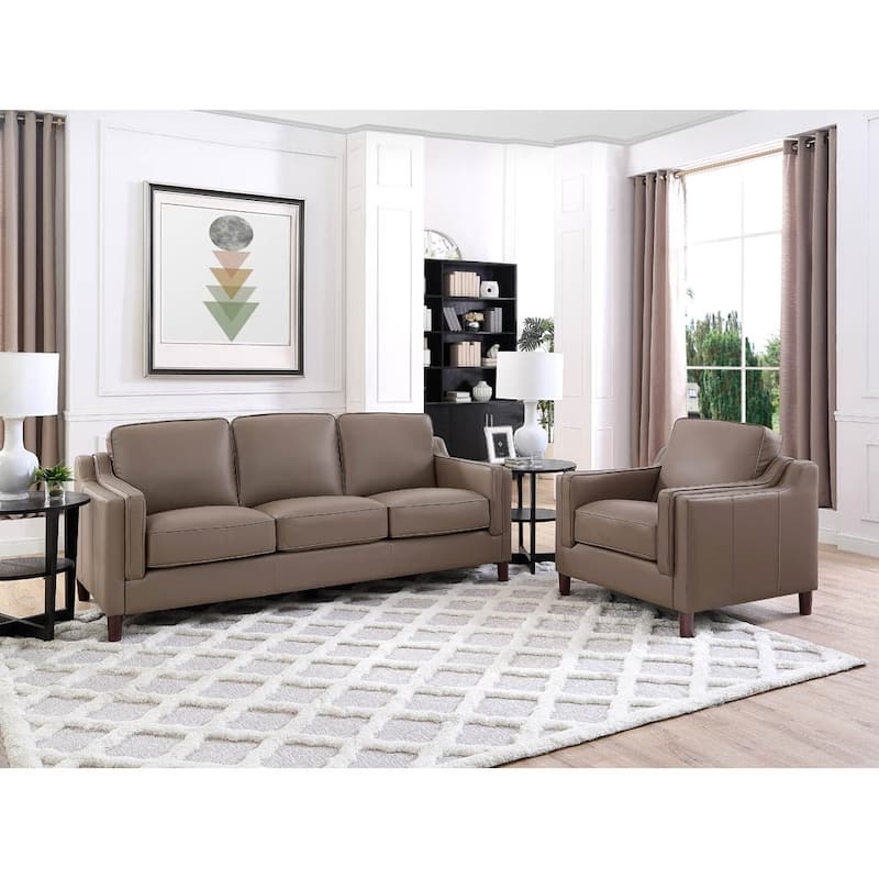 Hydeline Bella Top Grain Leather Sofa Set, Sofa and Chair - Sofa, Chair