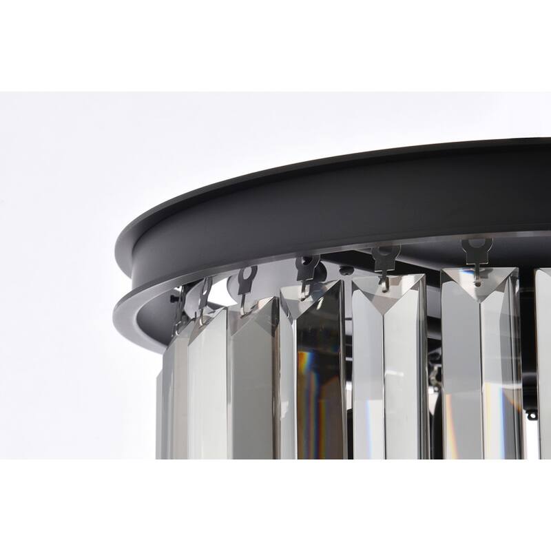 Royce Edge 3-Light Matte Black Flush Mount