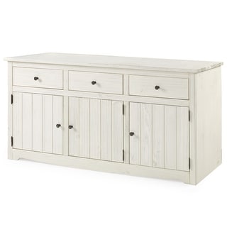 Wood Buffet Sideboard White Distressed | Furniture Dash - N/A - Bed ...