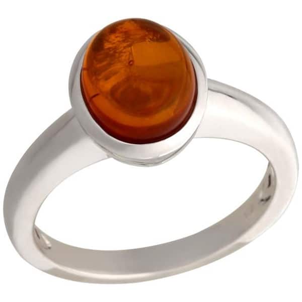 Modern Ring Natural Baltic Amber Ring Sterling Silver DESTASH Jewelry Womens Ring Minimalist Ring