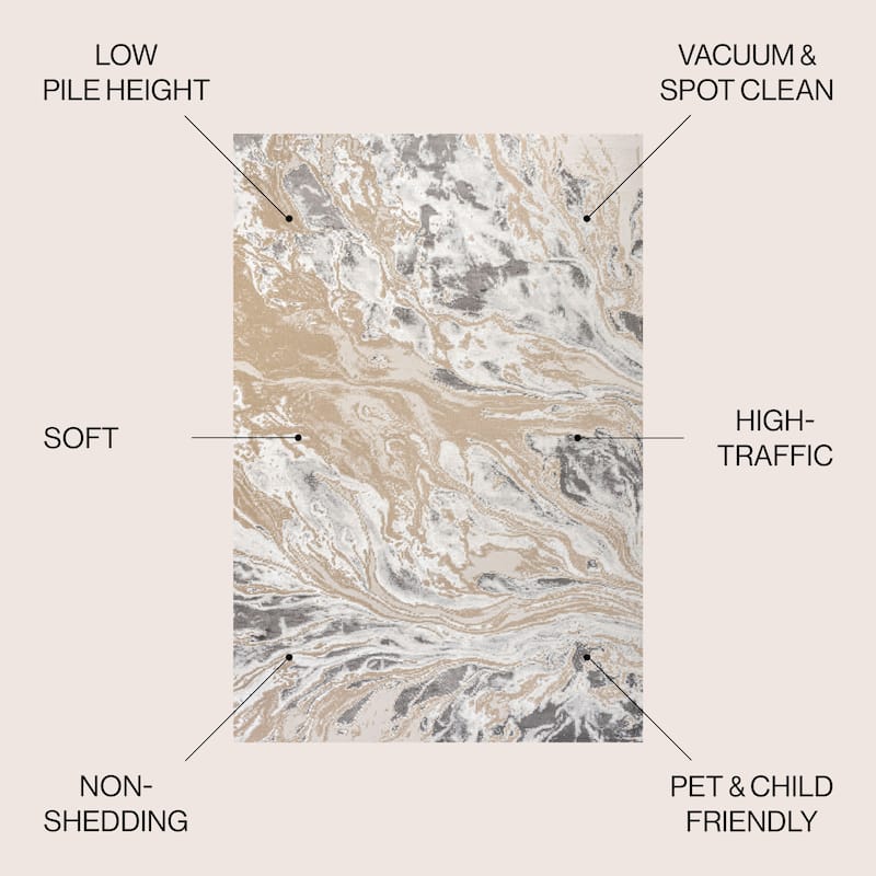 JONATHAN Y Batten Marbled Abstract Area Rug