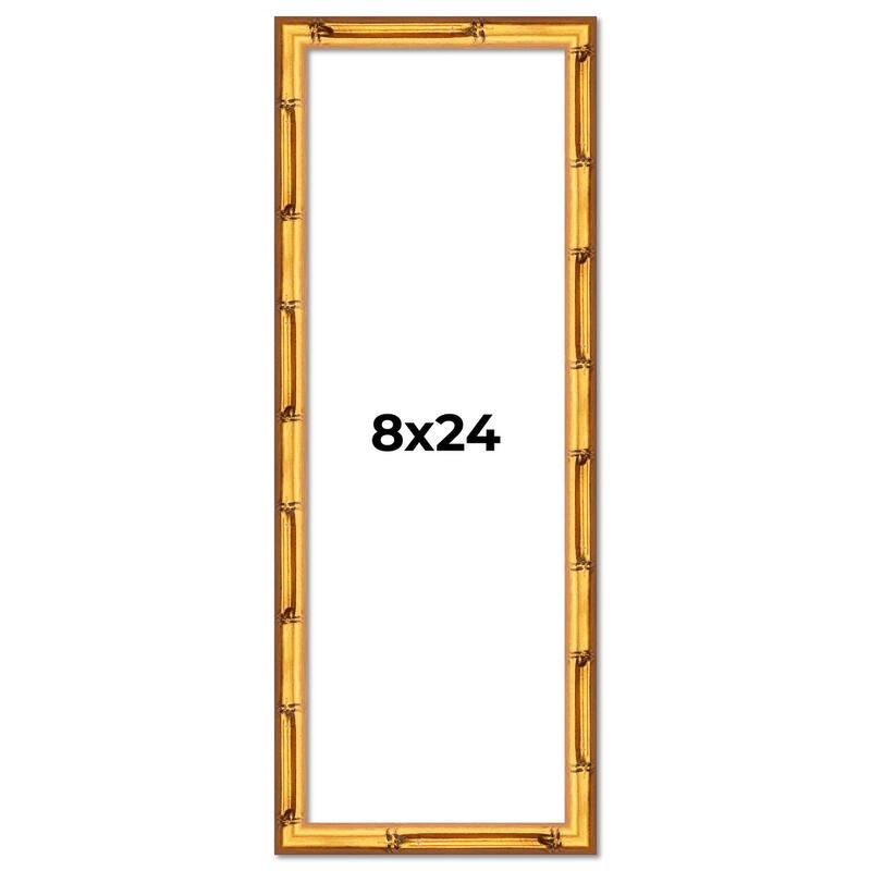 8x24 Frame Gold Bamboo Picture Frame - Complete Modern Photo Frame