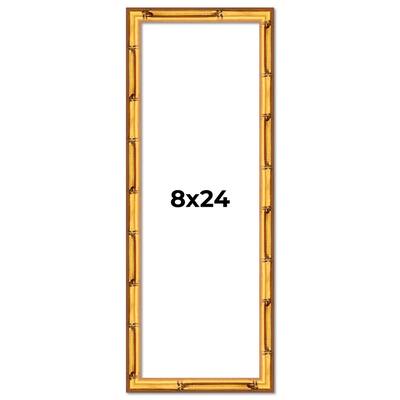 8x24 Frame Gold Bamboo Picture Frame - Complete Modern Photo Frame