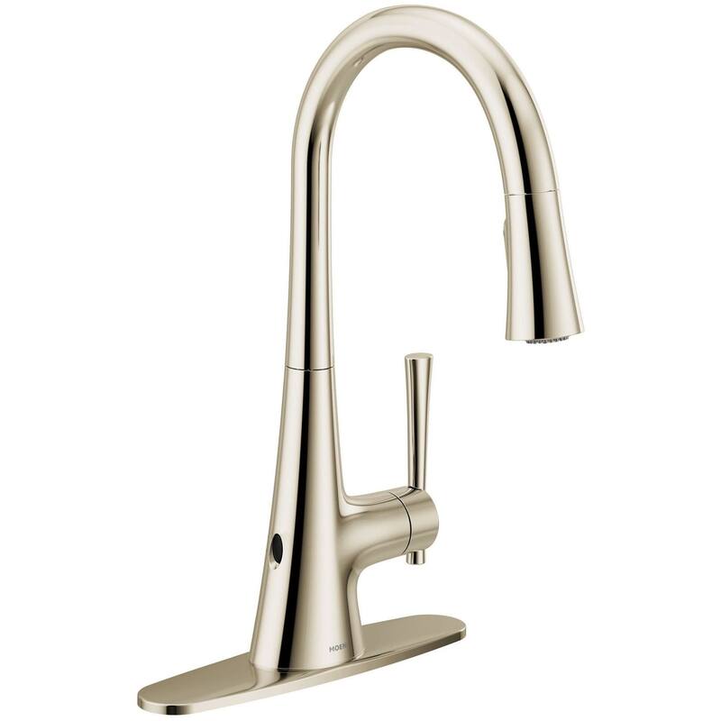 Moen Kurv 1.5 GPM Single Hole Pull Down Kitchen Faucet with Hands Free
