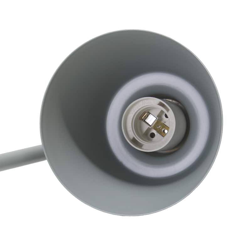 Modern Metal Desk Lamp with Dual USB Charging Ports Adjustable Arm Multiple Colors - 7.28” x 5.60” x 16”
