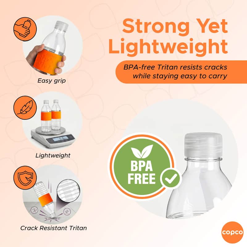 Copco Hydra BPA Free Tritan Water Bottle Set Leak Proof & Dishwasher Safe