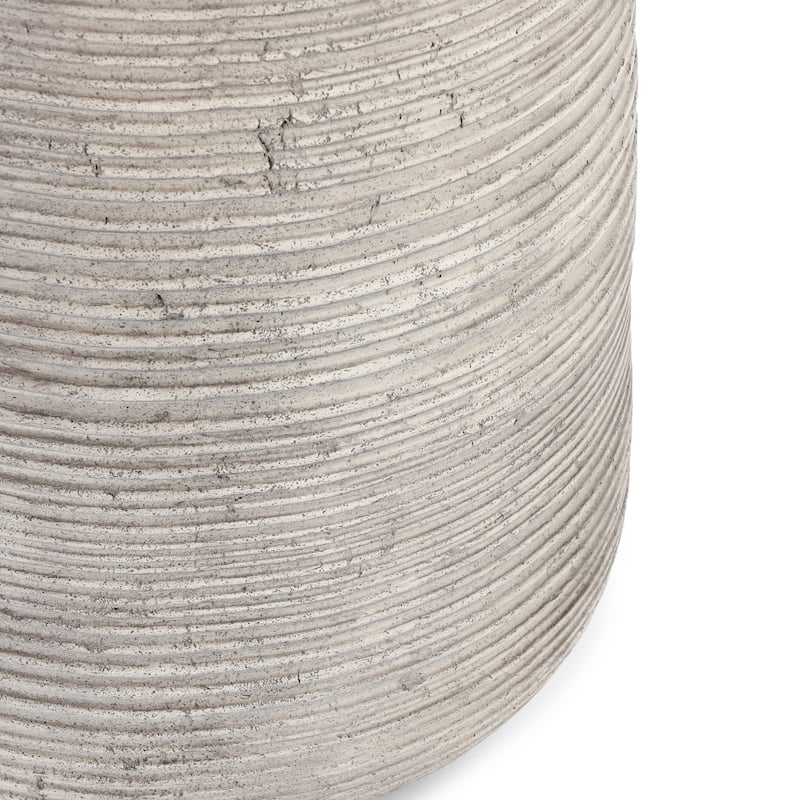Classic Home Nellie Concrete Outdoor End Table - 18.5Wx18.5Dx22.5H
