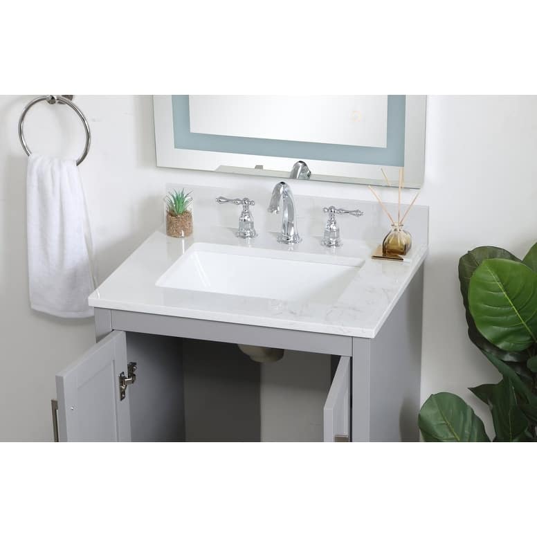 24 inch Backsplash in Calacatta White - 24 inch