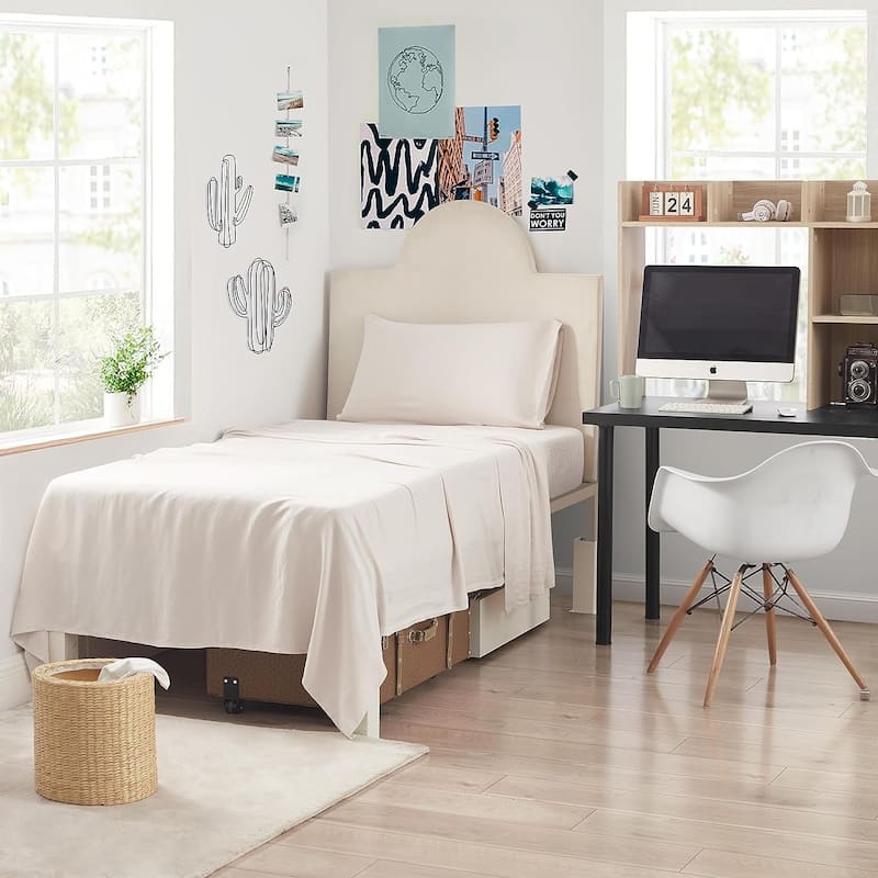 Dark Sky Reserve® - Bamboo Linen Sheet Set - Portugal Made - Creamy Beige - Twin XL