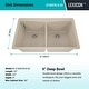 preview thumbnail 3 of 6, 33 Inch Lexicon Platinum Quartz Composite Drop-in Undermount Double Bowl Galaxy Beige Kitchen Sink LP-800TM-B-SO
