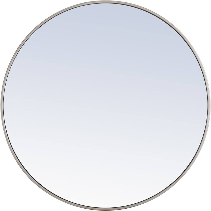 Elegant Lighting Eternity 36" Diameter Circular Beveled Metal Framed - Silver