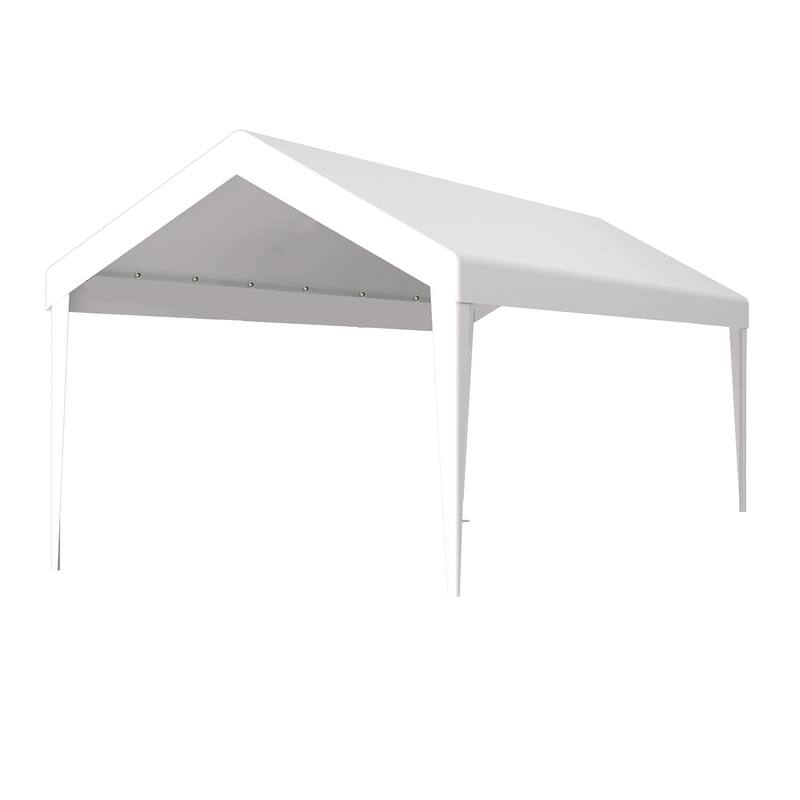 10x20FT Carport Canopy, Waterproof UV Protection, 72 Elastic Buckles