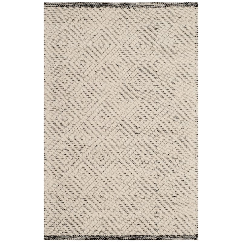 SAFAVIEH Natura Rimah Handmade Wool Area Rug - 2' x 3' - Ivory/Light Grey - Rectangle