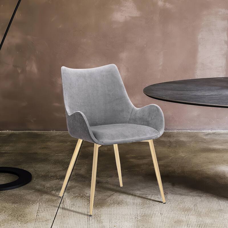 Avery Upholstered Dining Chair with Gold Legs