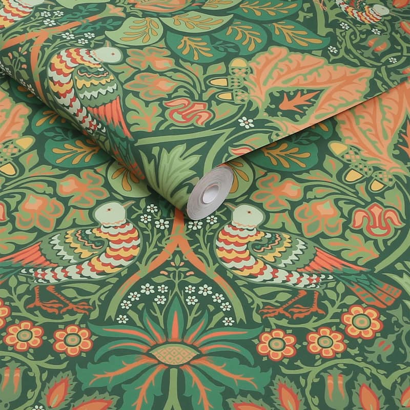 William Morris Dove & Rose Woodland Wallpaper