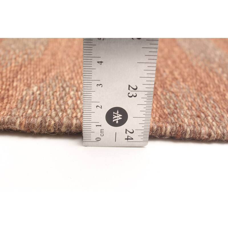 ECARPETGALLERY Flat-Weave Ankara FW Dark Brown Wool Kilim - 5'2 x 7'8