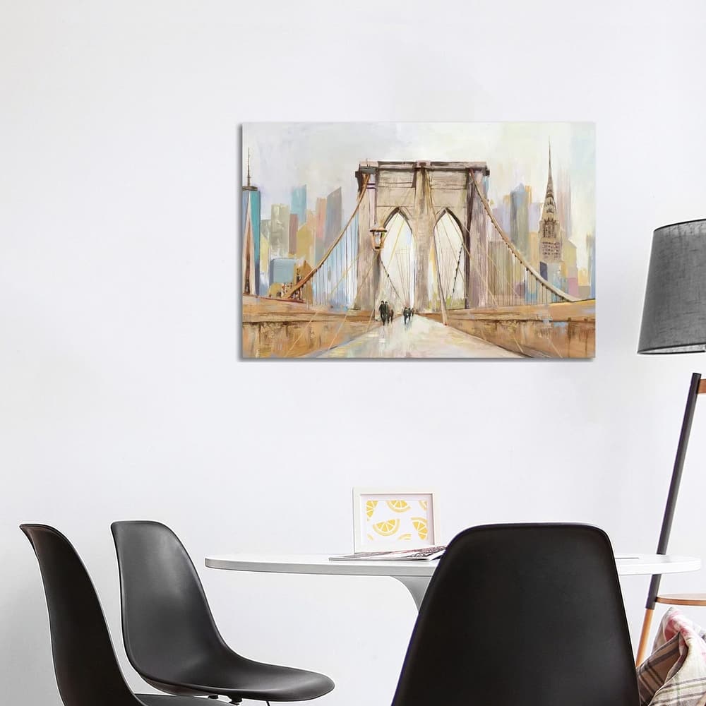 iCanvas "Brooklyn Bridge Walkway" by Allison Pearce Canvas Print