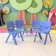 preview thumbnail 1 of 47, 4 Pack Plastic Stack School Chair with 12" Seat Height - Kids Chair Blue