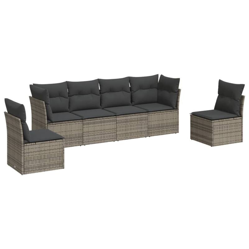 vidaXL Garden Sofa Set Grey, Dark Grey - 24.4 x 24.4 x 27.2