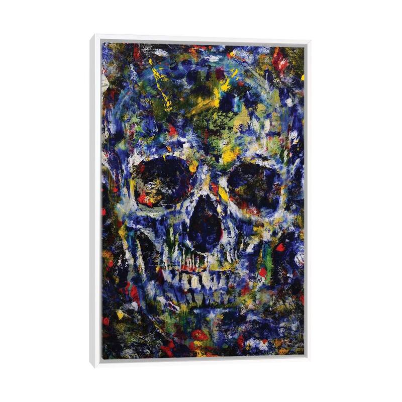 iCanvas "Skull Abstract" by Michael Creese Framed - White - 40x26