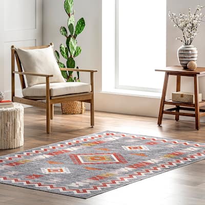 Nuloom Jayde SpinClean Machine Washable Southwestern Diamond Area Rug