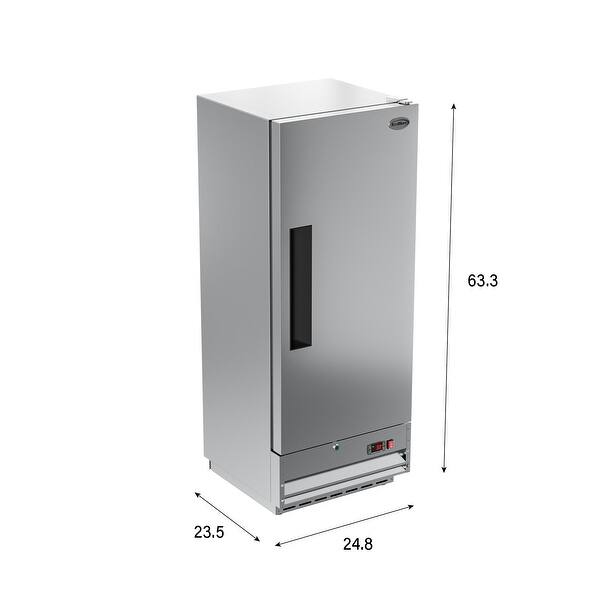 KoolMore 25 in. Commercial Stainless Steel 1Door ReachIn Refrigerator