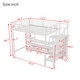preview thumbnail 20 of 26, Full Size High Metal Loft Bed Frame with Entertainment TV Stand, Shelves, LED Light Strip, Charging Station, Staircase Wardrobe