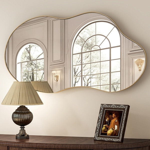 Asymmetrical Wavy Antique Accent Wall Mirror - On Sale - Bed Bath