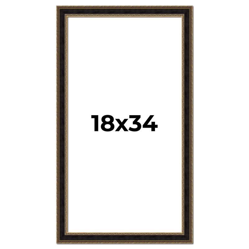 18x34 Frame Gold Antique Vintage Sold Wood Picture Frame | 1.75 Inch