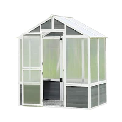 Greenhouse for Patio Backyard Lawn, Cold Frame Wooden Greenhouse Garden Shed for Plants