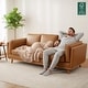 preview thumbnail 2 of 43, MCombo Napa Leather Couch, Leather Sofa
