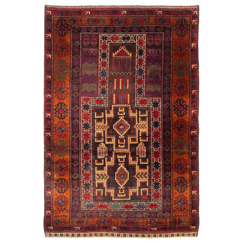 Teimani Black Rug 2'10" x 4'5" - 2'10 x 4'5 - Black - 2'10 x 4'5