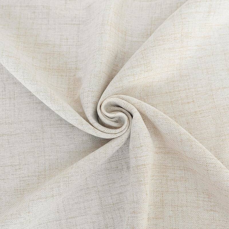 DriftAway Blackout Linen Textured Solid Basic Room Darkening Thermal Insulated Tie Up