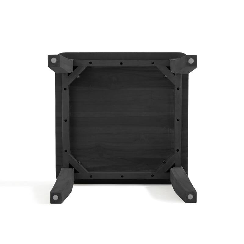 19" W Square Solid Teak Outdoor Side Table