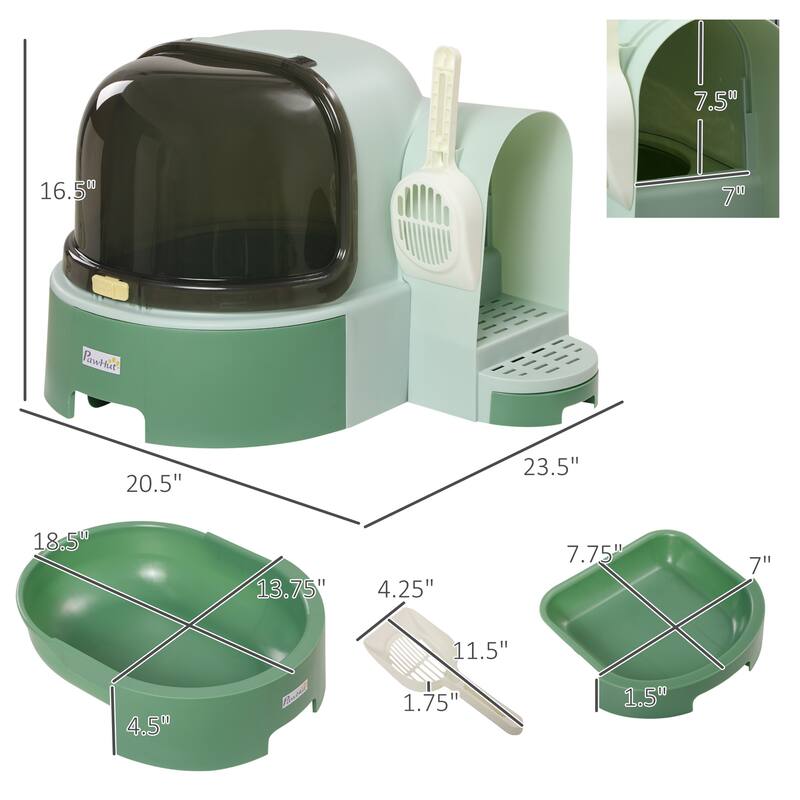 PawHut Cat Litter Box with Lid