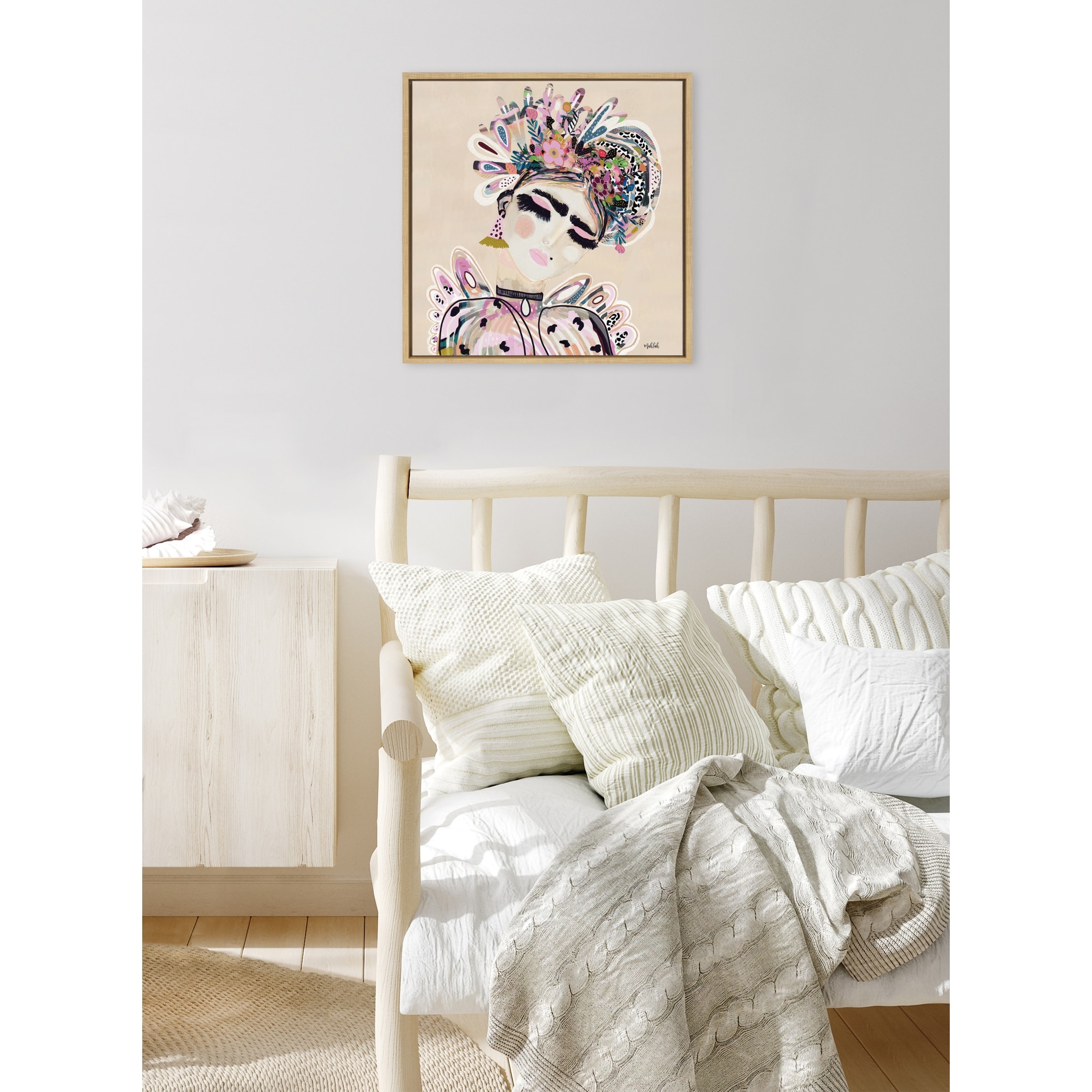 Kate and Laurel Sylvie LuLu Framed Canvas by Inkheart Designs
