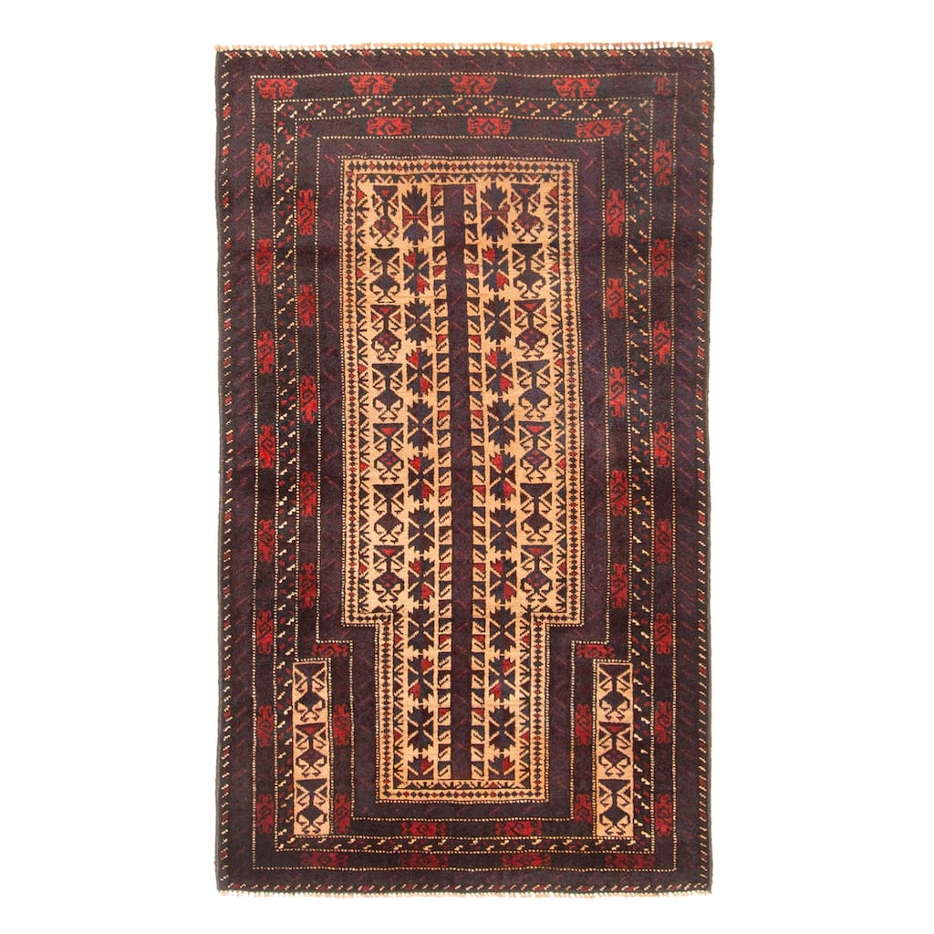 ECARPETGALLERY Hand-knotted Teimani Tan Wool Rug - 2'9 x 4'8