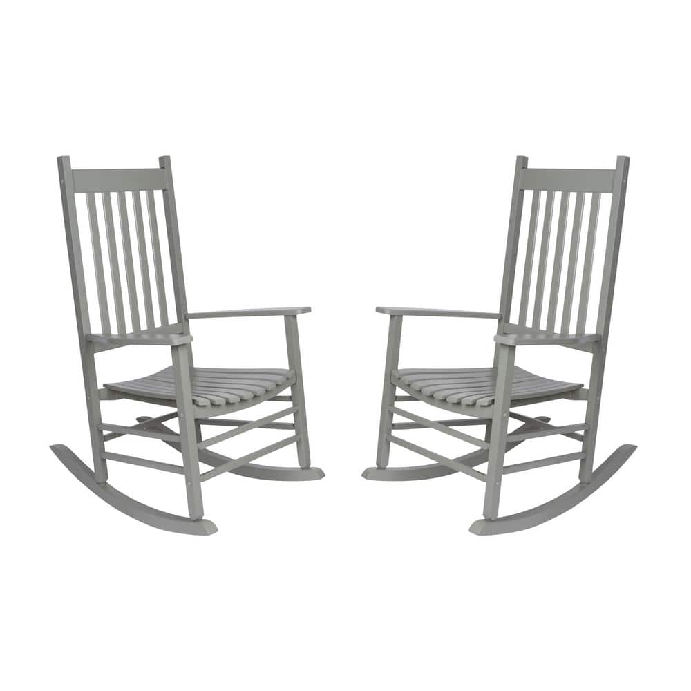 Heritage Solid Wood Outdoor Patio Rocking Chair Rocker (Set of 2)