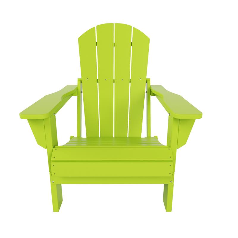 POLYTRENDS Laguna Folding Poly Eco-Friendly All Weather Outdoor Adirondack Chair