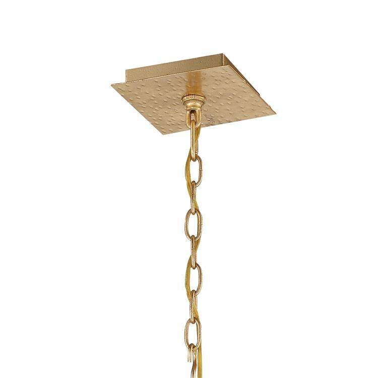 Capri 9 Light Antique Gold Chandelier - 39'' W x 24'' H