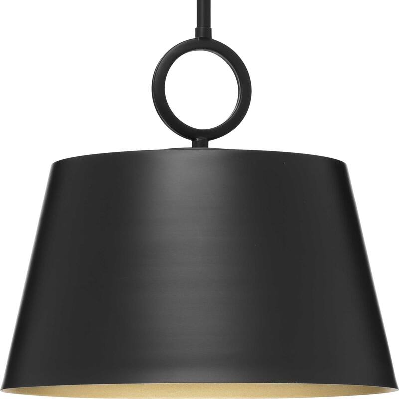 Progress Lighting P500367 Parkhurst 12" Wide Pendant with Metal Shade - Matte Black