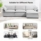 preview thumbnail 82 of 150, Corduroy Sectional Sofa with Removable Ottomans & Ultra-soft Cushions for Living Room & Bedroom